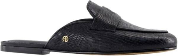 Anine Bing Slippers & Mules Corrine Mules Leather Black in zwart