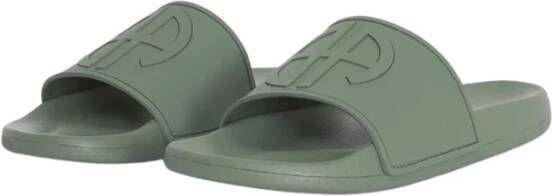 Anine Bing Artisjokgroene Slides met Monogram Green Dames