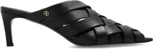Anine Bing Zwarte Leren Muiltjes Sandalen
