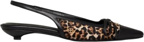 Anine Bing Luipaardpatroon Slingback Hakken Schoenen