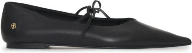 Anine Bing Ballerinas Nikki Ballerinas Leather Black in zwart
