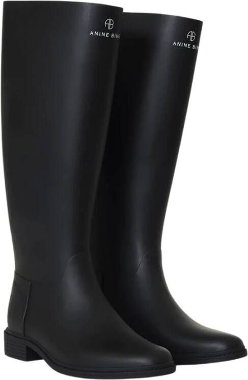 Anine Bing Zwarte Rubberen Regenlaarzen Black Dames