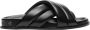 ANINE BING Lizzie slippers met gekruist bandje Zwart - Thumbnail 1