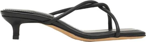 Anine Bing Stijlvolle Sandalen met Kruisende Bandjes en Gewatteerde Binnenzool Black Dames