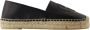 Anine Bing Zwarte leren espadrilles platte schoenen - Thumbnail 1
