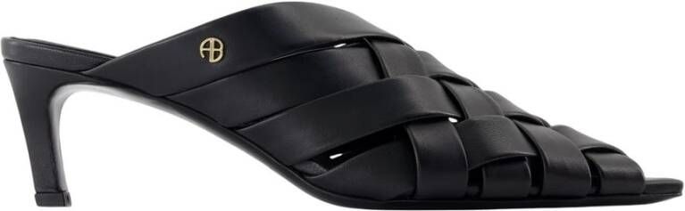 Anine Bing Zwarte Leren Muiltjes Sandalen