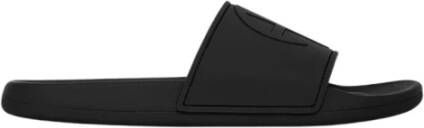 Anine Bing Zwarte Monogram Slides Black Dames