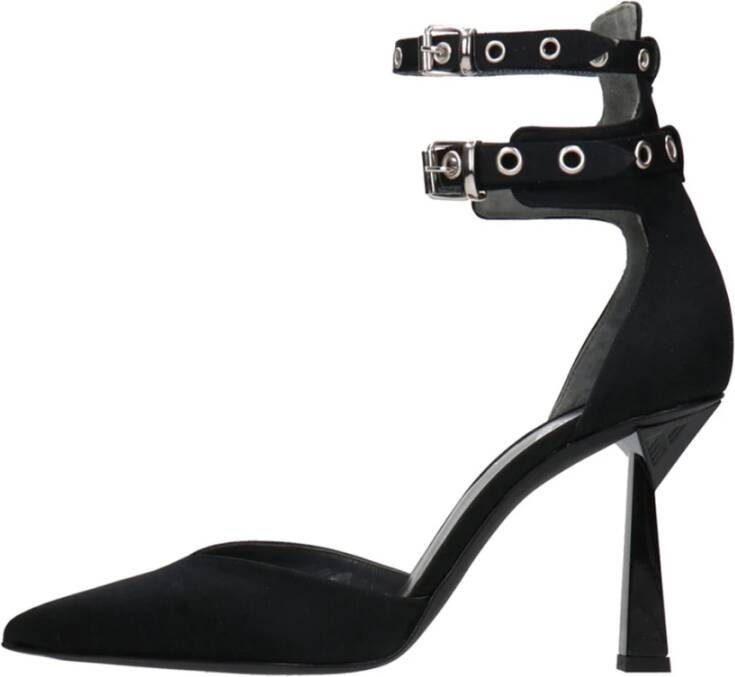 Aniye By Zwarte Satijnen Hoge Hakken Black Dames