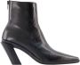 Ann Demeulemeester Zwarte Leren Enkellaarzen Florentine Zwart Dames - Thumbnail 1