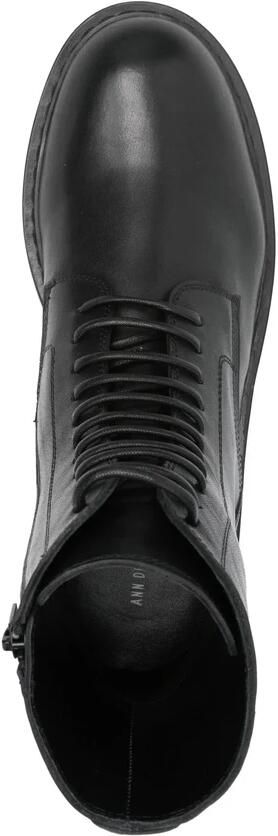 Ann Demeulemeester Zwarte Veterschoenen met Rubberen Zool