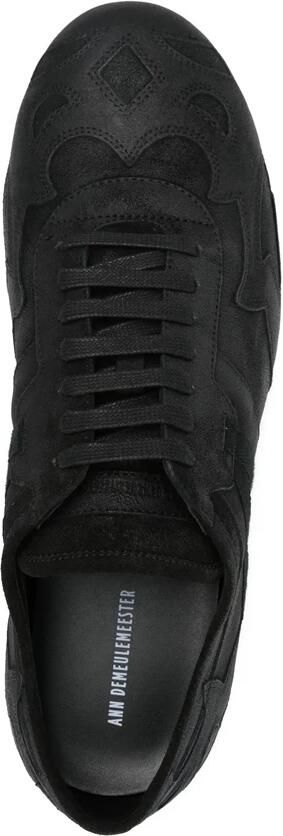 Ann Demeulemeester Zwarte Vetersneaker Ronde Neus
