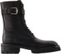 Ann Demeulemeester Cisse Combat Boots Leer Zwart Black Dames - Thumbnail 1