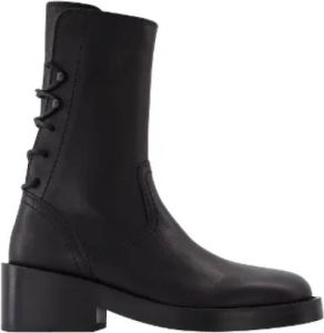 Ann Demeulemeester Henrica Ankle Boots in Black Leather Zwart Dames