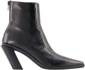 Ann Demeulemeester Leren laarzen van glad lamsskin Zwart Dames