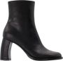 Ann Demeulemeester Zwarte Leren Lisa Enkellaarzen Zwart Dames - Thumbnail 1