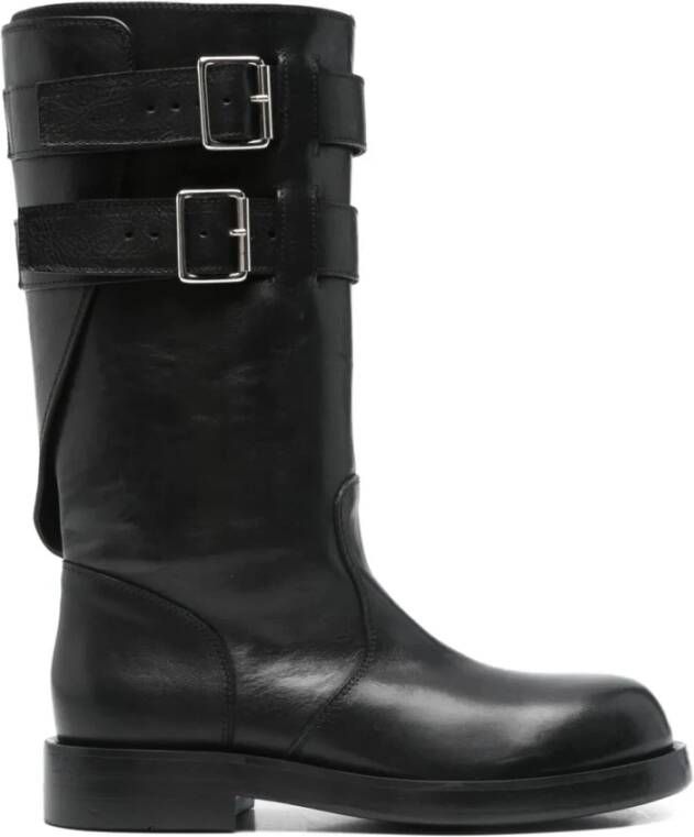 Ann Demeulemeester Ronde laarzen met rie