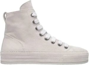 Ann Demeulemeester Witte leren hoge sneakers Wit Dames