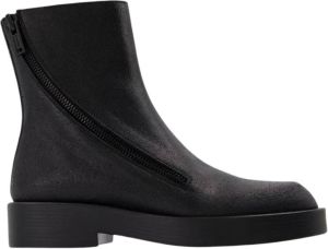 Ann Demeulemeester Zwarte Leren Ernest Enkellaarzen Zwart Heren