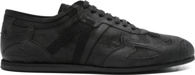 Ann Demeulemeester Zwarte Vetersneaker Ronde Neus