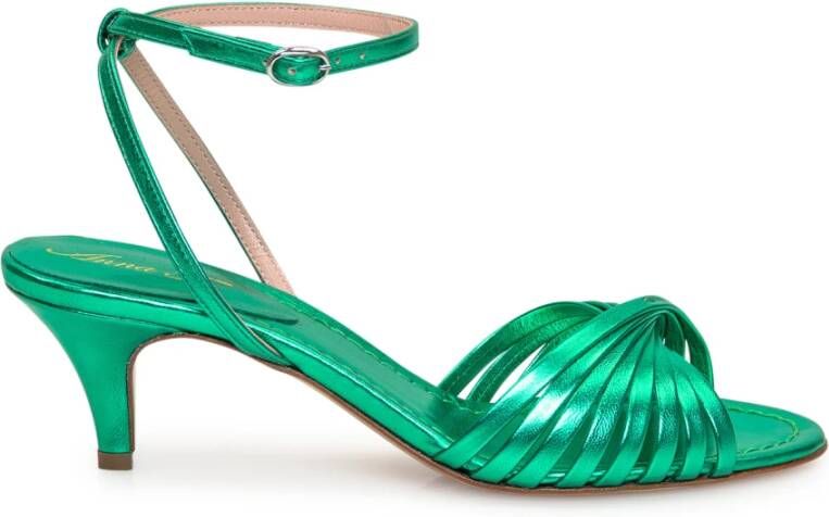 Anna F. Gelamineerde Sandaal Flats