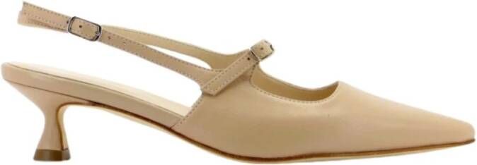 Anna F. Beige Leren Slingback Schoenen
