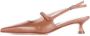 Anna F. Camelkleurige Pumps met Gesp en Hak van Leer - Thumbnail 1