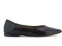 Anna F. Leren Ballerina Schoenen Zwart Elastische Inzetstukken - Thumbnail 1