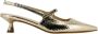 Anna F. Leren Slingback Schoenen Platina Whips Lucido - Thumbnail 1