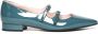 Anna F. Petrol Leren Lage Schoenen - Thumbnail 1