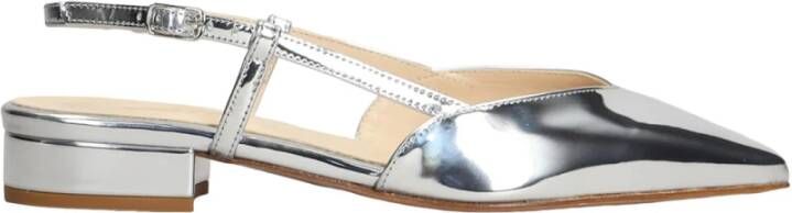 Anna F. Spiegeleffect Leren Slingback Sandalen