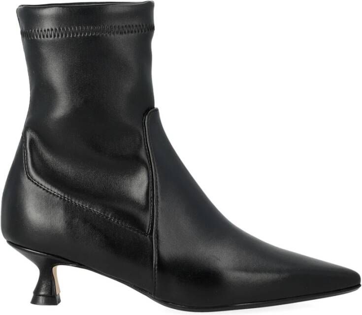 Anna F. Stretch Nappa Zwarte Leren Schoenen