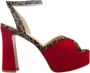 Anna F. Suède sandalen met luipaarddetails - Thumbnail 1