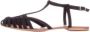 Anna F. Zwarte leren gespsluiting sandalen - Thumbnail 1