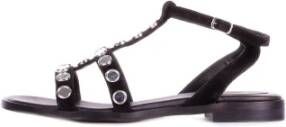 Anna F. Zwarte studs sandalen