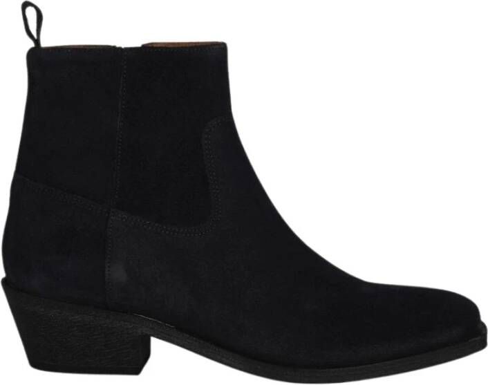 Anthology Paris Winona suede lederen laarzen Zwart Dames