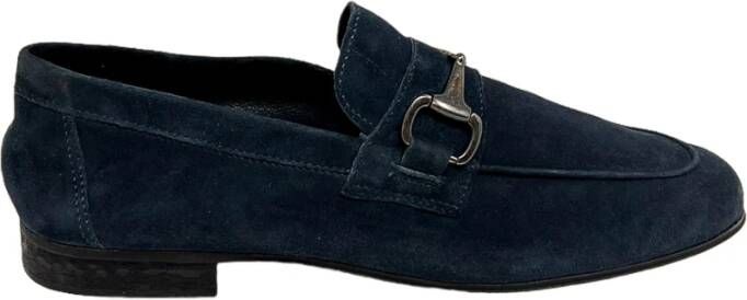 Antica Cuoieria Blauwe platte schoenen Blue Heren