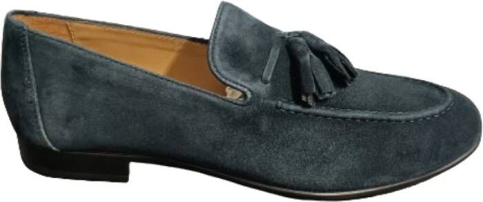 Antica Cuoieria Blauwe platte schoenen Blue Heren