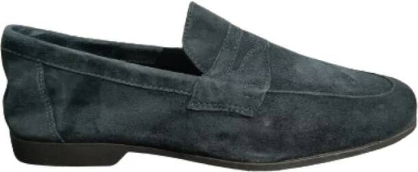 Antica Cuoieria Blauwe platte schoenen Blue Heren