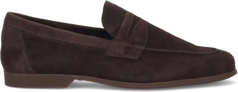 Antica Cuoieria Bruine Suède Mocassin Schoenen Brown Heren