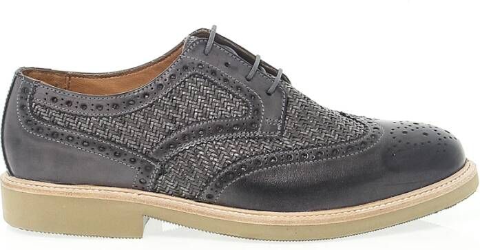 Antica Cuoieria Laced Shoes Gray Heren
