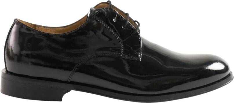 Antica Cuoieria Platte schoenen van lakleer Black Heren