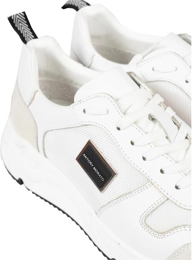 Antony Morato Gaatjes Sneakers met Dikke Zool White Heren