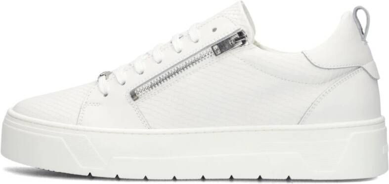 Antony Morato Dierenprint Rits Sneakers Wit Leer