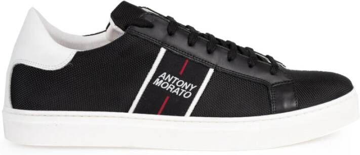Antony Morato Eco Leren Sneakers Black Heren
