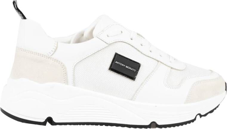 Antony Morato Gaatjes Sneakers met Dikke Zool White Heren