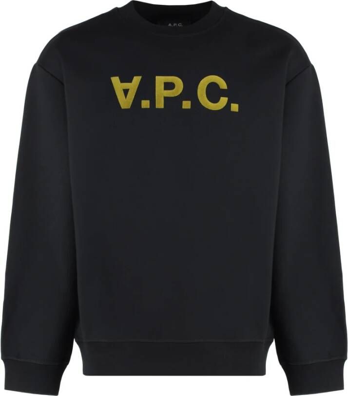 A.p.c. Oversized sweatshirt met velvet effect en ribgebreide boorden
