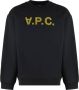 A.p.c. Oversized sweatshirt met velvet effect en ribgebreide boorden - Thumbnail 1