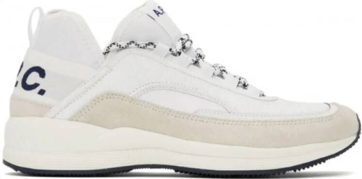 A.p.c. Witte sneakers met beige details