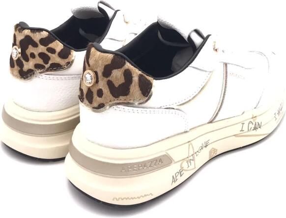Apepazza Witte Leren Sneakers Model Mallow
