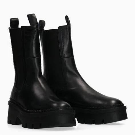 Apepazza Zwarte Leren Chelsea Boots Nella Model